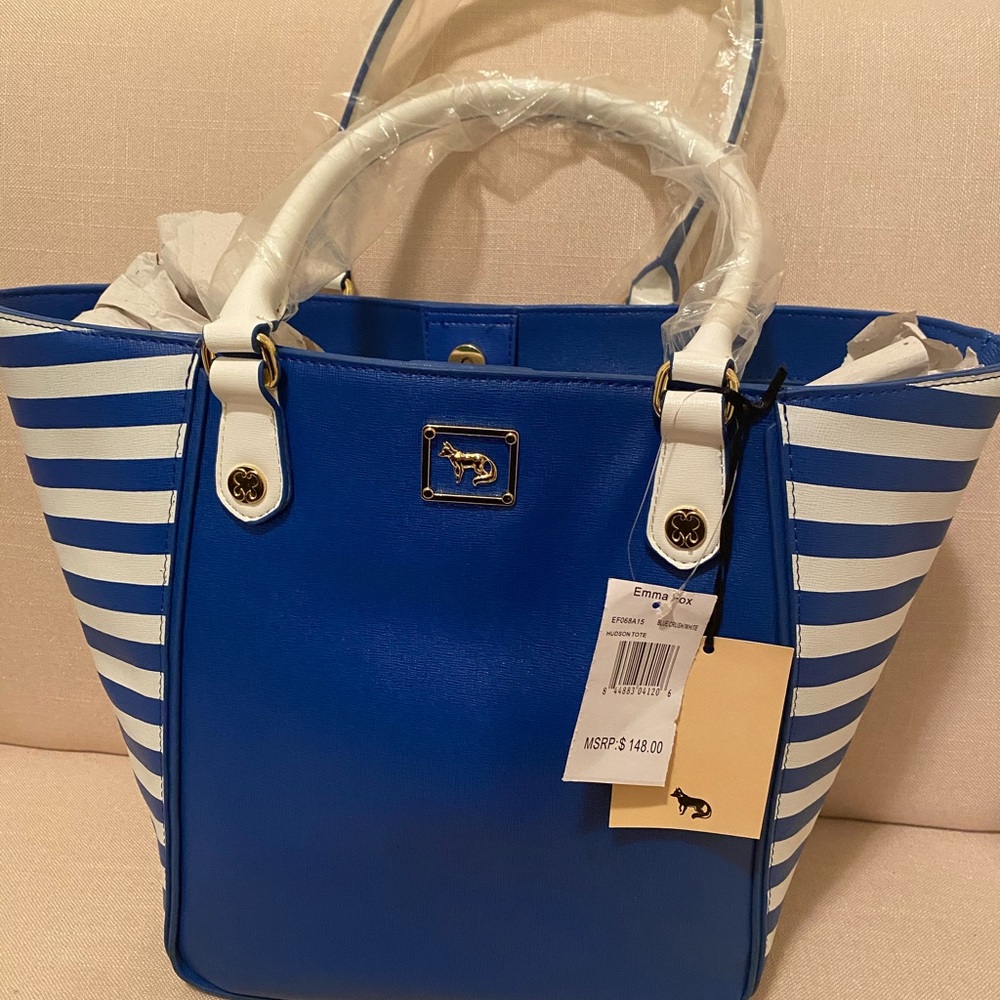 Emma Fox Leatherwear Hudson Blue Crush / White